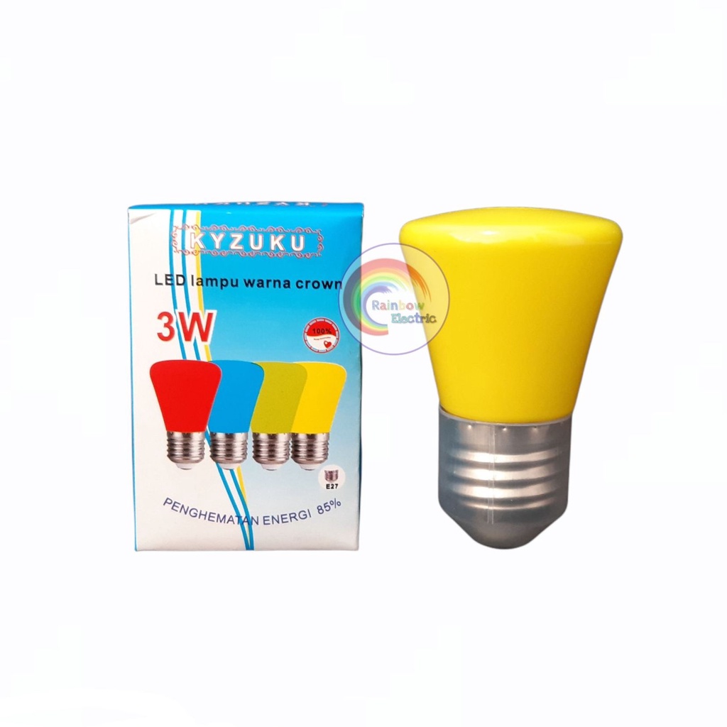 Paket 6 Pcs Kyzuku Lampu LED 3 Watt Warna Warni / Lampu Dekorasi