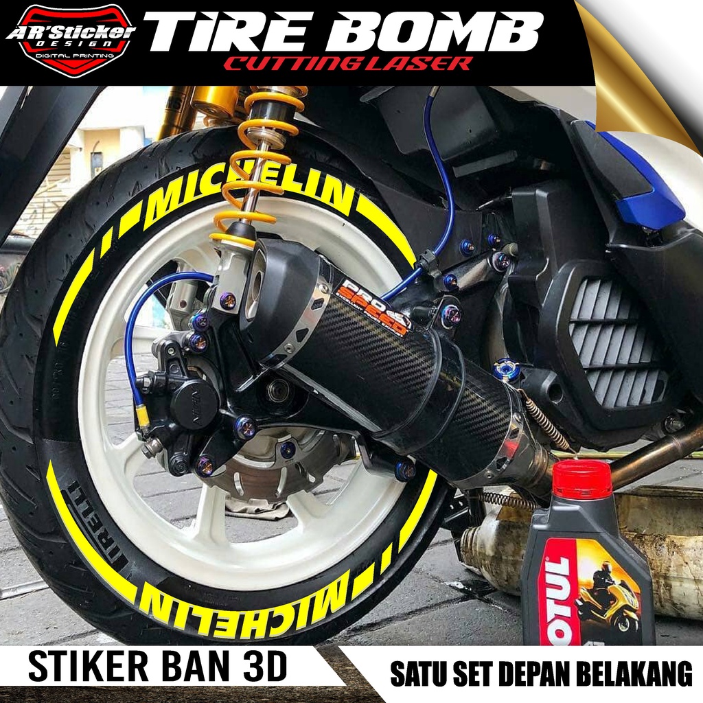 Tire Bomb / Font Ban / Stiker Ban 3D Michelin AR 03