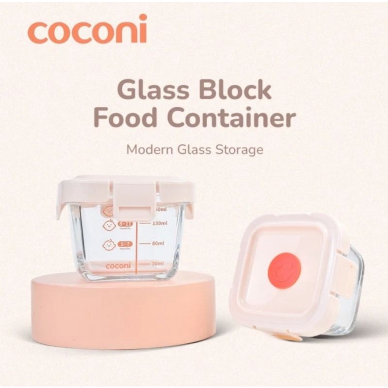 COCONI Baby Food Glass Container 3 Pcs x 160ml | Storage Wadah Penyimpanan Makanan MPASI