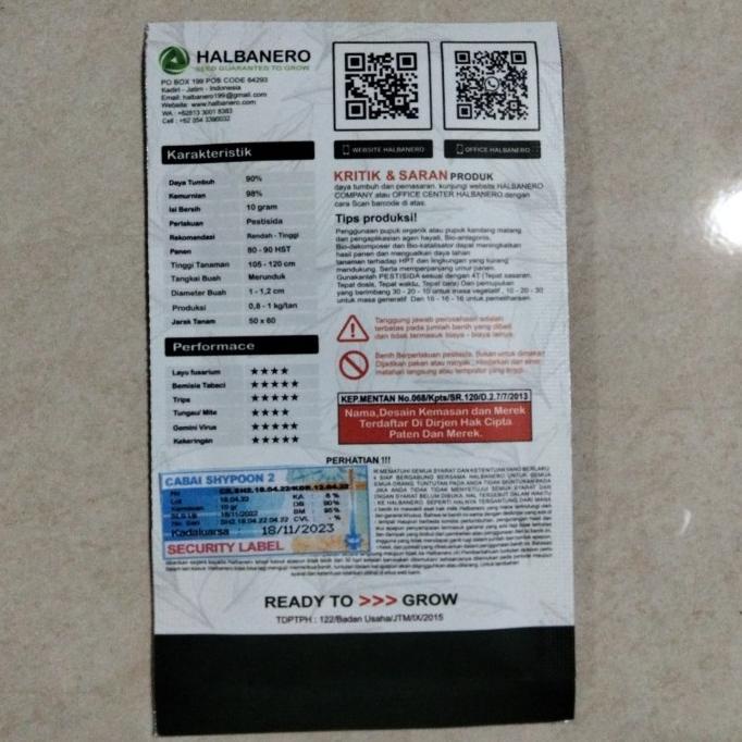Bibit Cabe Rawit SHYPOON 2 - Benih Cabai Shypon shipon sypon sipon crm