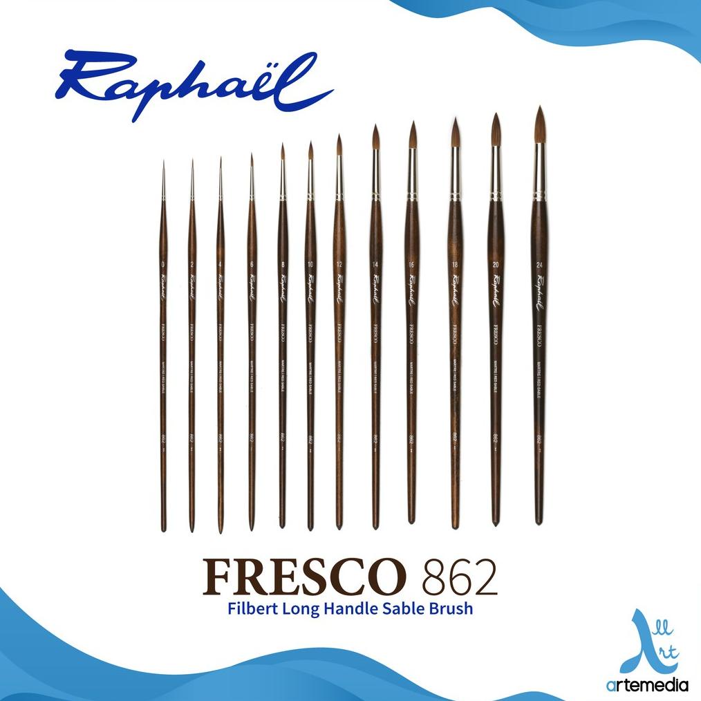 

Kuas Lukis Raphael 862 Round Fresco Red Sable Brush Long Handle - 02/02