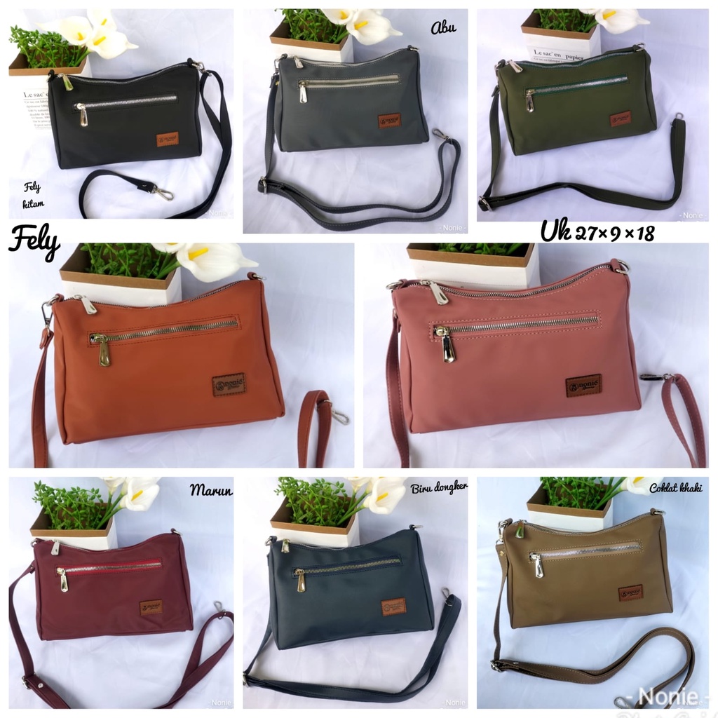 SLINGBAG FELY BY.NONIE TAS SELEMPANG/TAS COCHOLY ANTI AIR/TAS 2 RUANG