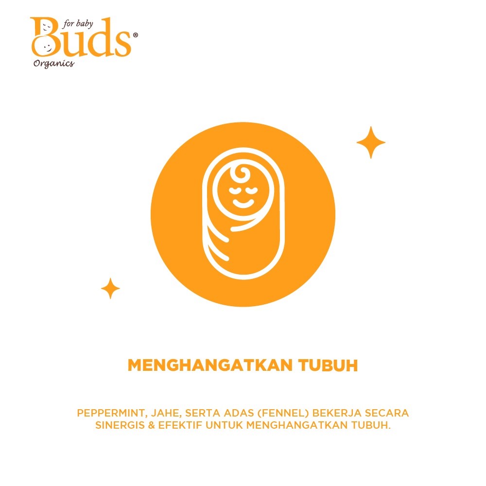 BUDS Organics Calming Tummy Rub Cream - Krim Penghangat Tubuh dan Pereda Kolik Bayi dan Anak