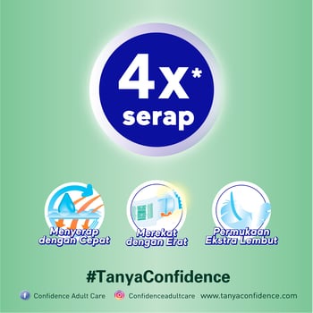 Confidence Classic Night M8, L7 dan XL6 Perekat Popok Dewasa diaper dewasa