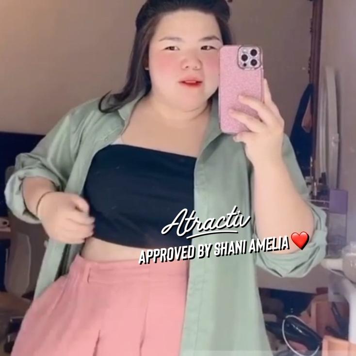 ♚ ATRACTIV Kemben Hitam Jumbo Kemben Kaos Jumbo Kemben Crop Big Size Shani Amelia ♠