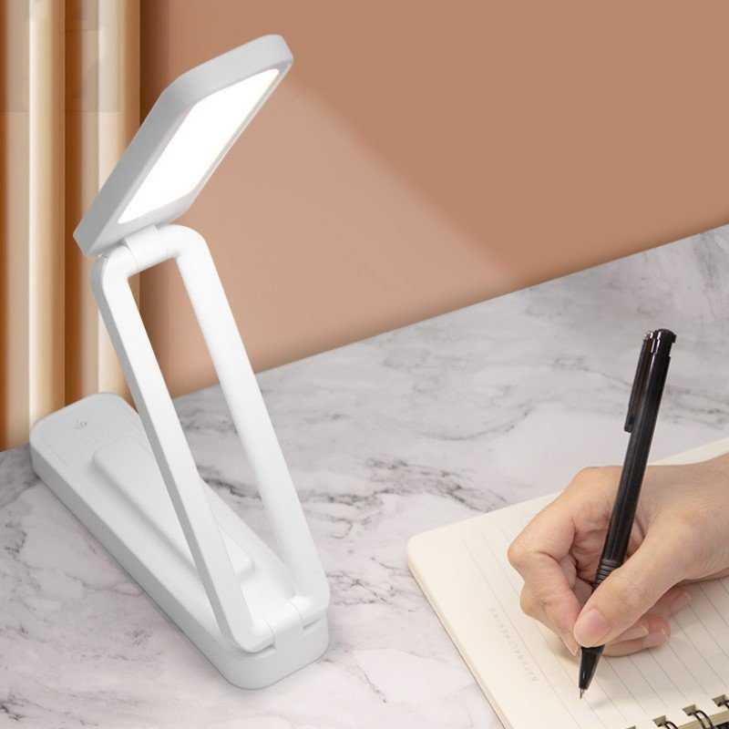 (BISA COD) FTIHSHP SUOLIANG Lampu Meja Belajar Rechargeable Foldable 3 Color 8W - SL-947