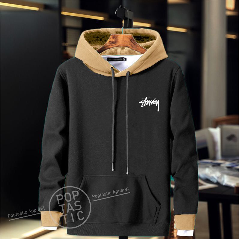 Sweater Hoodie Distro STUSY CEWEK COWOK BAHAN FLEECE SIZE M L XL XXL