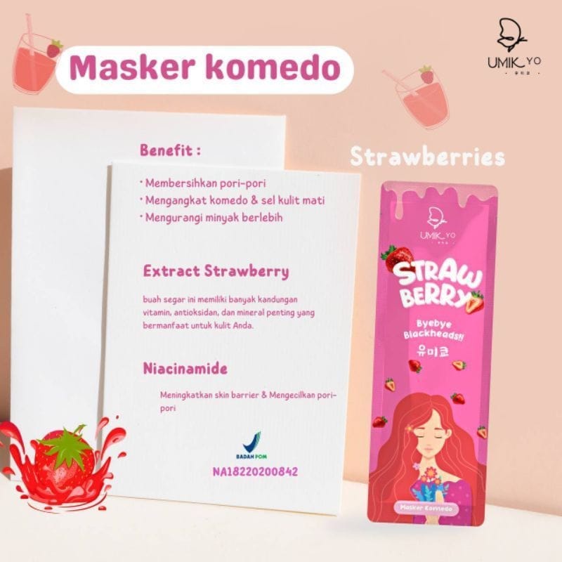 (BELI 2 FREE GIFT) MASKER KOMEDO UMIKYO BY NAVY 15 GRAM DISTRI RESMI
