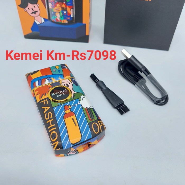 SHAVER KEMEI KM-RS7098 / SHAVER KEMEI TERBARU / KEMEI MAX RS7098