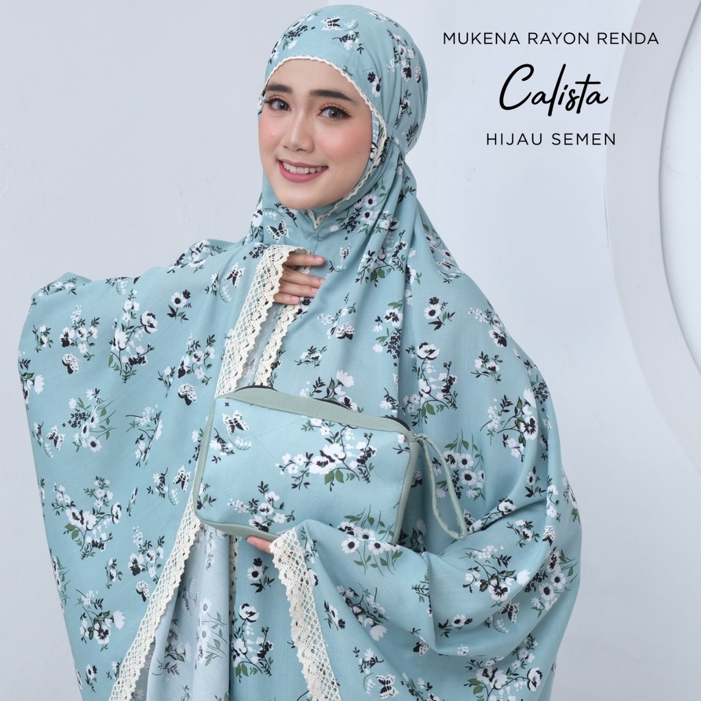 PUSAT MUKENA TASIK - MUKENA RENDA RAYON DEWASA CALISTA