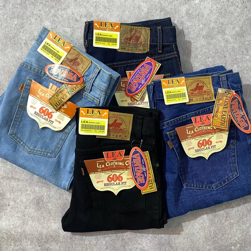 PROMO!! CELANA JEANS PRIA LEA STANDART BONUS GANTUNGAN DOMPET KUNCI  REGULER PREMIUM CARDINAL  DENIM BEST QUALITY 28 sampai 38 COD