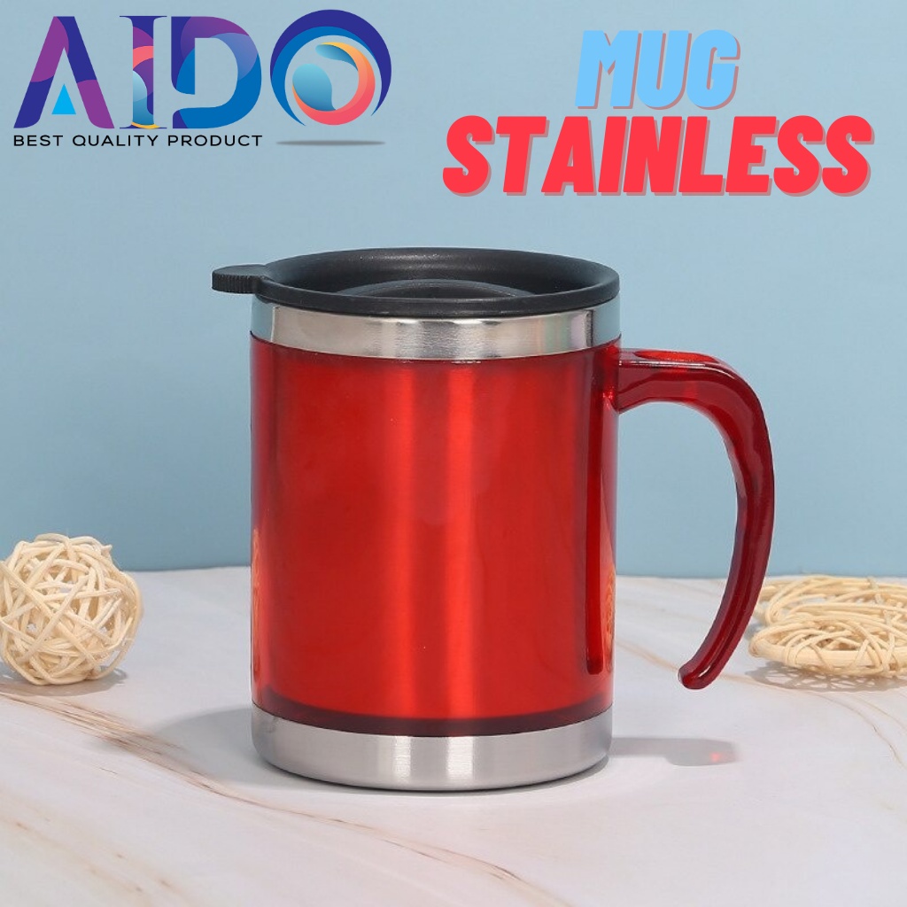 Gelas Mug Vacuum Cup Stainless Steel / Thermos coffee mug stainless / Vacum Gelas Mug Stainless steel 250ml 8256 8255