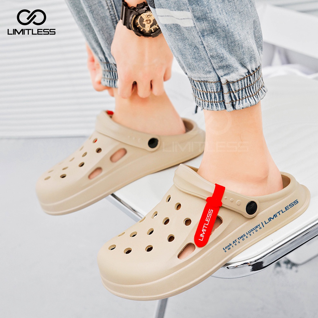 [Bisa COD] Sandal Slop Pria Premium Eva Extralight Trendy Sendal Selop Cowok Non Slip Stylish Sandal Slip On Cowo Slide Rumah Casual Santai