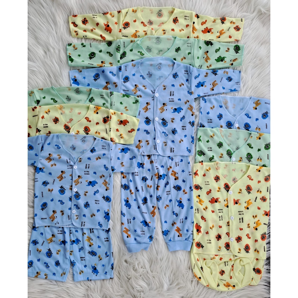 18 PCS PAKETAN LAHIRAN SERI ANIMAL NEWBORN baju celana bayi baru lahir laki laki perempuan lucu murah 0-3 BULAN