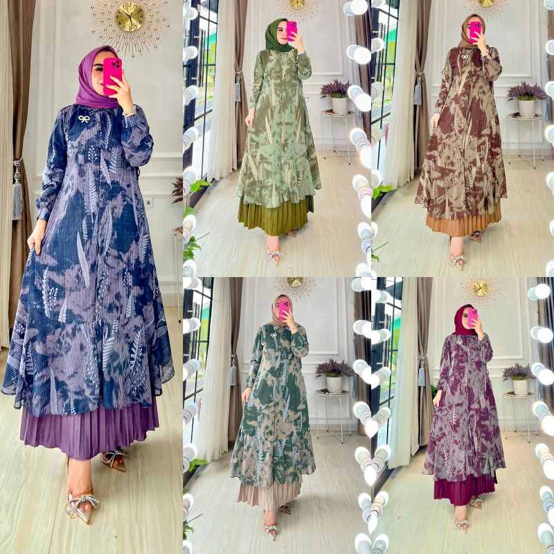 NEW MIDI ALISHA MARBEL VOL 3/BAJU WANITA/GAMIS/ORIGINAL BY POPPY SYAR'I/GAMIS BRANDED/TUNIK/BAJU MUS