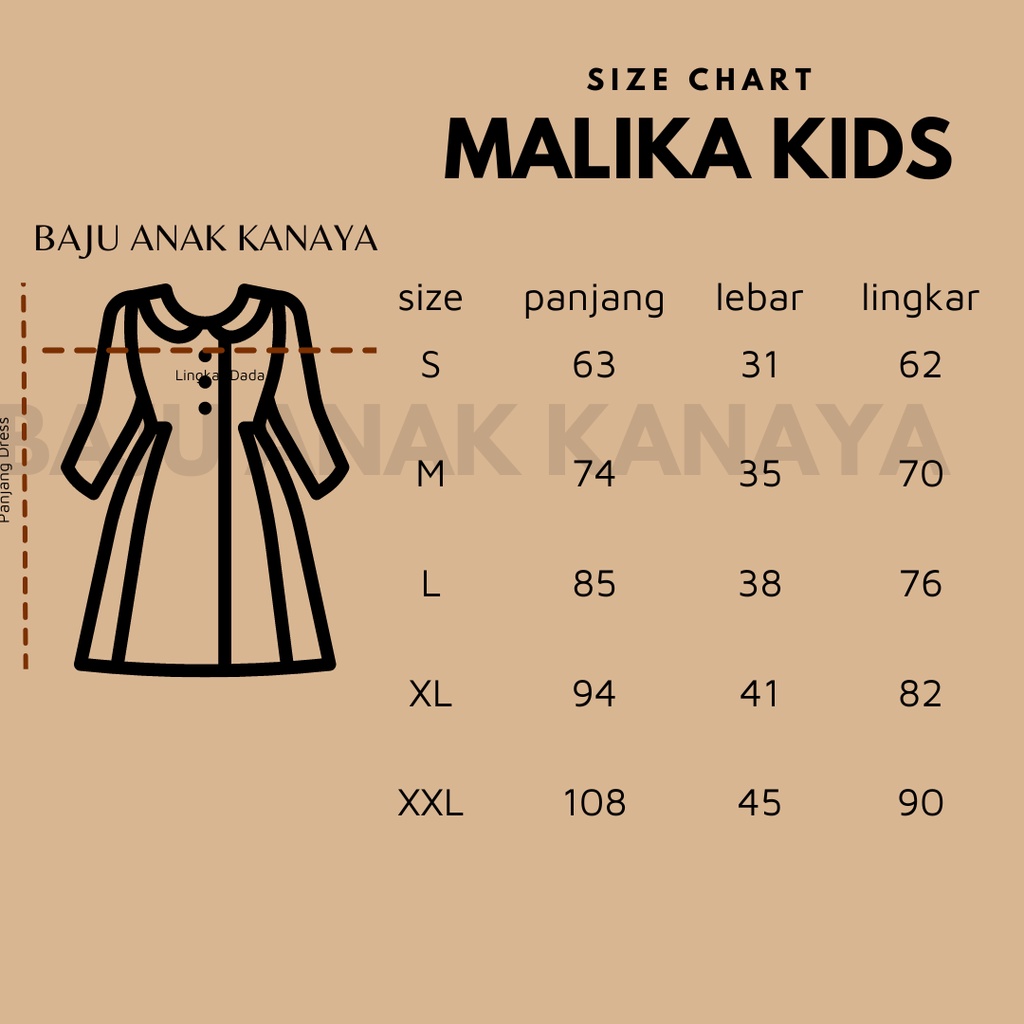 GAMIS COUPLE MALIKA GAMIS IBU DAN ANAK BAJU MUSLIM ANAK PEREMPUAN V1