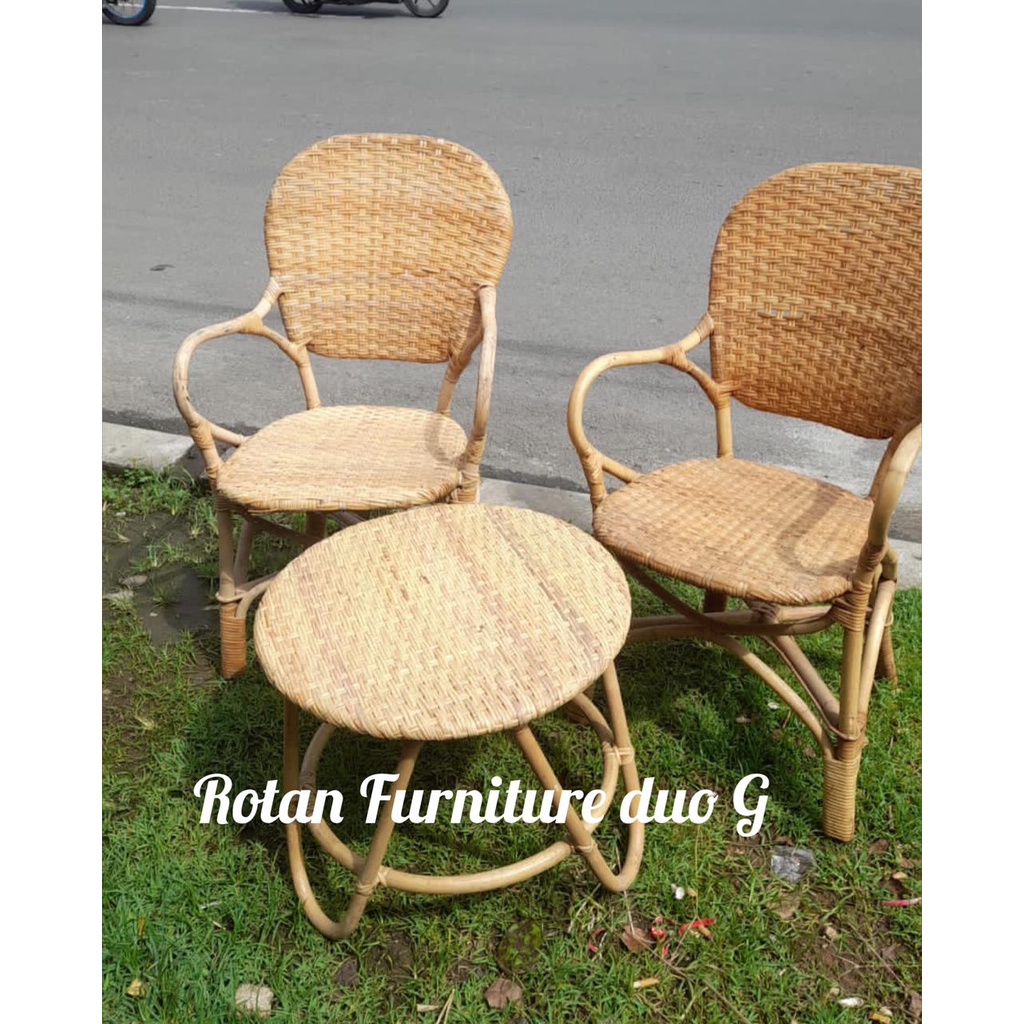 KURSI ROTAN EXPORT SUPER NYAMAN DAN AESTHETIC BANGKU FURNITURE TAMAN RUMAH