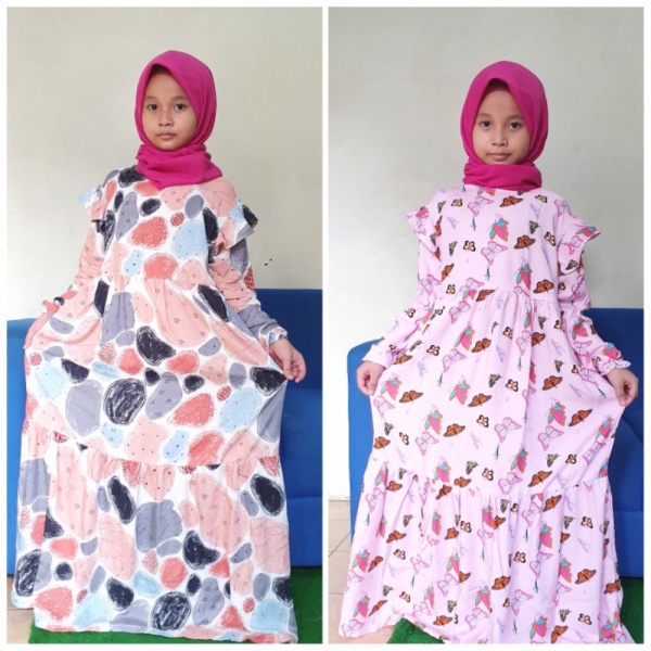 baju muslim Gamis Katun Rayon Viscose Anak Tanggung Murah Berkualitas