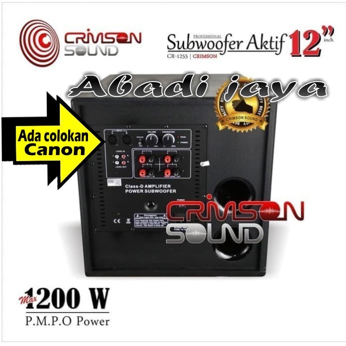 CRIMSON CR 1255 SUBWOOFER AKTIF 12in crimson cr1255