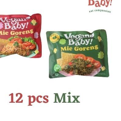 ✦ Vegan Baby mie goreng bayam spirulina dan wortel bit 12pcs ☆