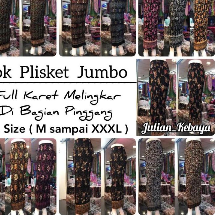 ✫ ROK PLISKET BATIK MODERN JUMBO / ROK WISUDA / ROK KEBAYA BATIK MODERN / ROK SERUT / ROK BATIK JUMB
