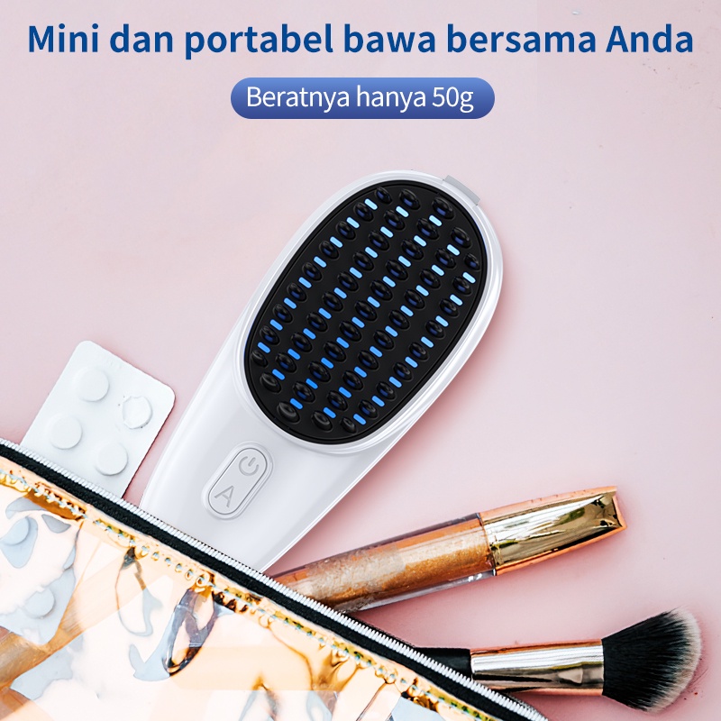 AmazeFan sisir rambut Anti Rontok Sisir Anti Kusut dan Ketombe Sisir Laser hair brush Sisir Pijat Listrik red&amp;blue light sisir rambut Menguatkan folikel Sisir Pijat Kulit Kepala anti kusut dan rontok EMS Sisir Pijat Getar Sikat sisir anti rontok