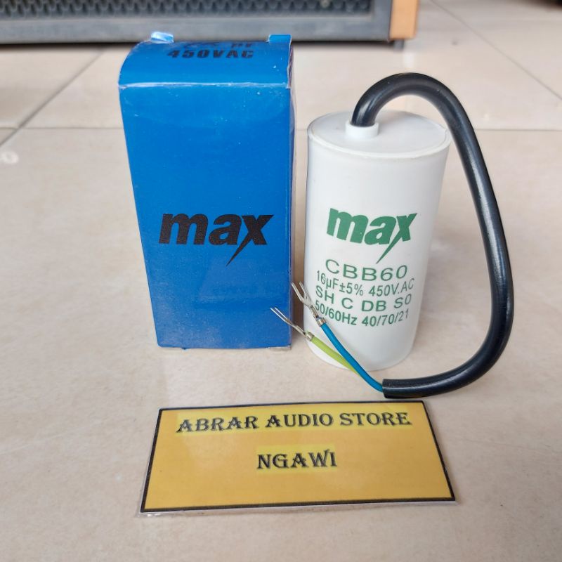 Capasitor MAX Bulat 16/450 Kapasitor Bulat Max 16uf/450v