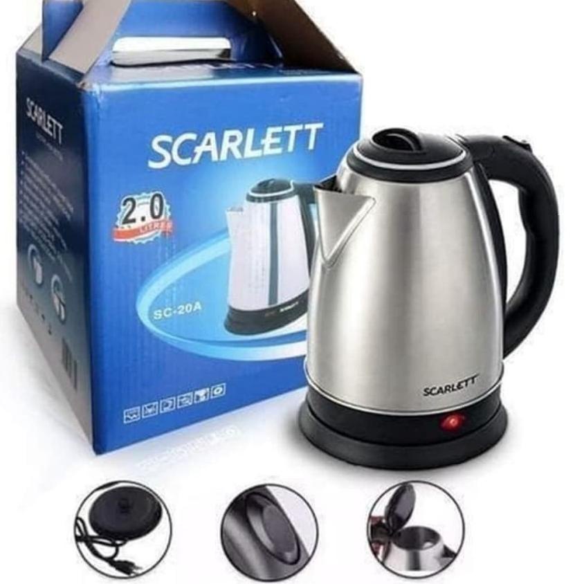 ☂ COD TEKO LISTRIK SCARLETT 2 LITER HIGH QUALITY/TEKO PEMANAS AIR/TEKO LISTRIK MURAH/ALAT PEMANAS AI