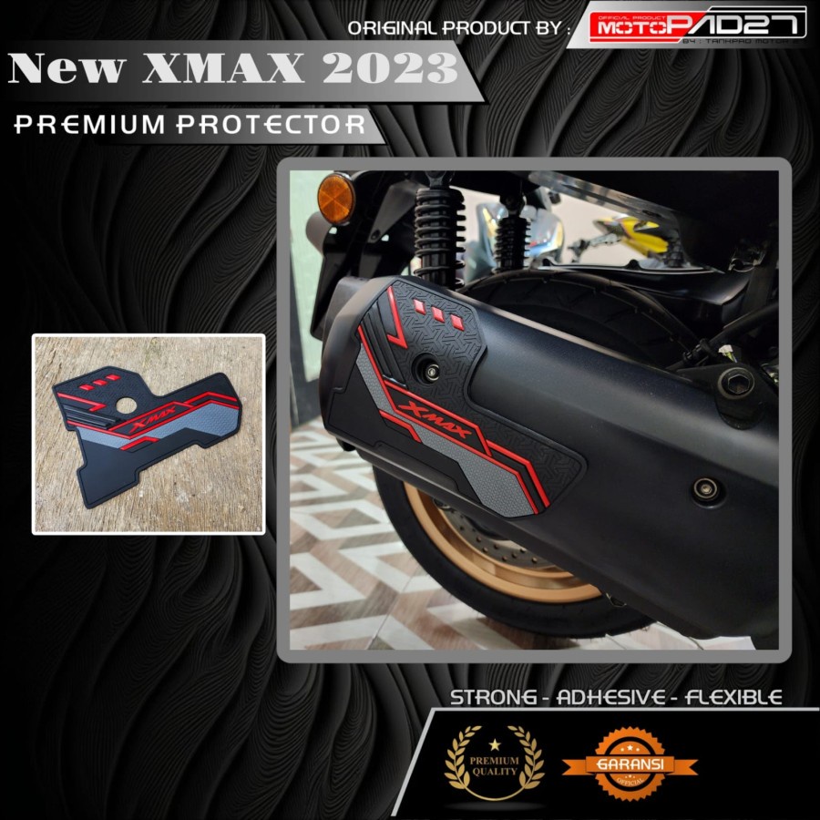 Motopad27 Stiker muffler cover knalpot New Xmax 2023 bahan karet