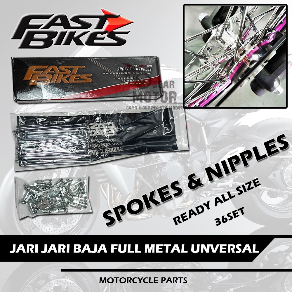 jari jari ruji fastbikes chrome universal 120mm 89mm157mm 172mm tromol depan belakang velg