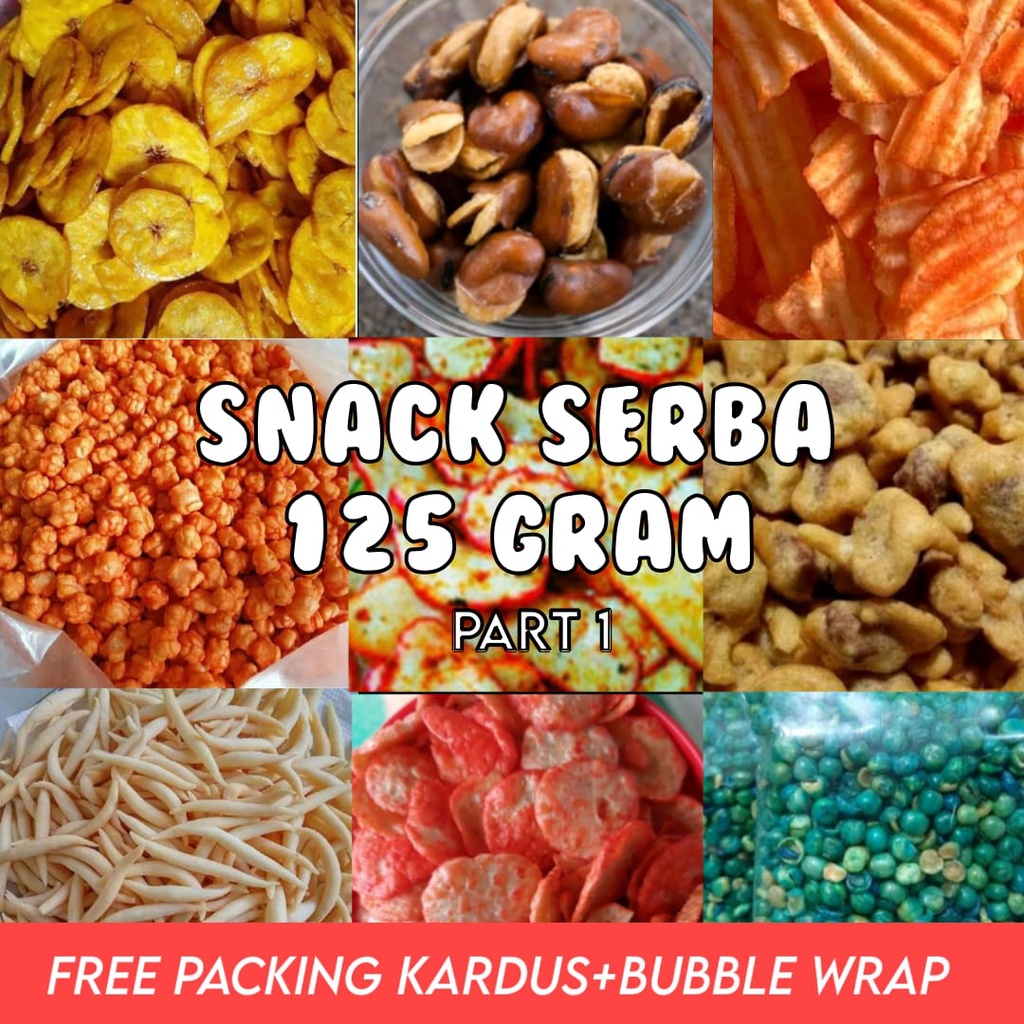 

TERMURAH snack kiloan makanan ringan serba pedas 125 gram jajanan jadul zaman now manis gurih asin