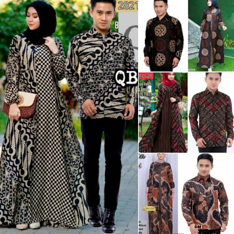 TREND KEKINIAN F95 HANGGONO COUPLE ori najwa/ Couple batik / gamis batik couple ❥