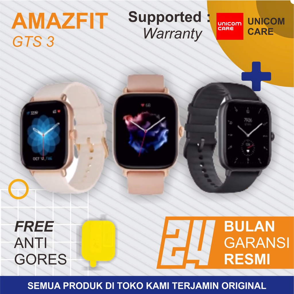Amazfit GTS 3 Smartwatch Fashion Sports Watch Garansi Resmi
