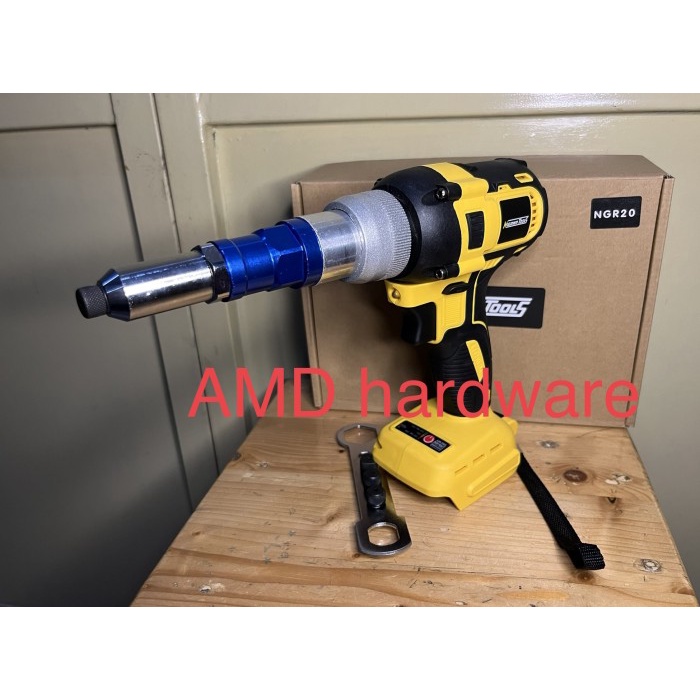 Mesin Tang Rivet Cordless Baterai Riveter Gun Nagawa Ngr20 Hanya Unit