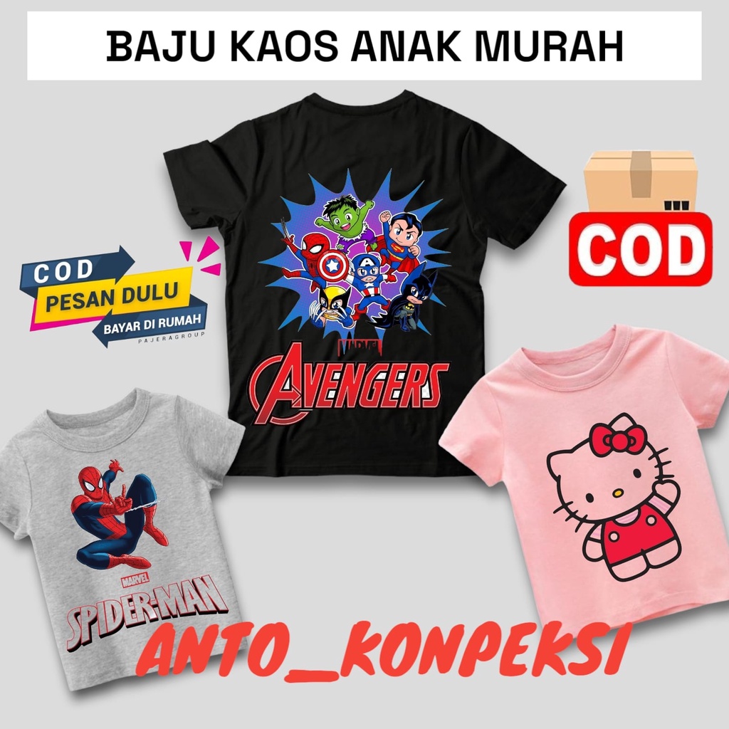 baju anak murah / kaos anak / atasan anak laki laki perempuan / 1-10 tahun [S,M,L,XL] KONVEKSI GROSIR ECER KAOS ANAK LAKILAKI SUPRHERO IRONM4N AIRLANE threepoint / KAOS ANAK CEWEK COWOK / BAJU ANAK PEREMPUAN DAN LAKI LAKI