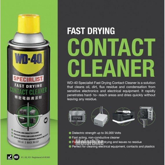 WD-40 Specialist Contact Cleaner Fast Drying Cairan WD 40 Pembersih Peralatan Listrik Elektronik Komputer