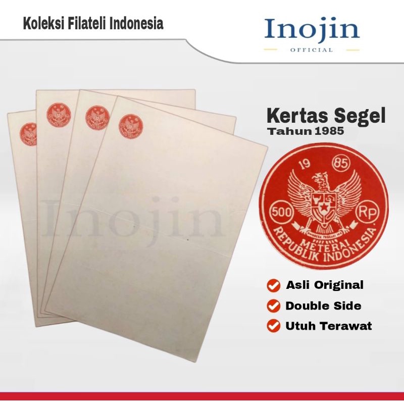 

Kertas Segel Tahun 1985 Double Side Asli Original