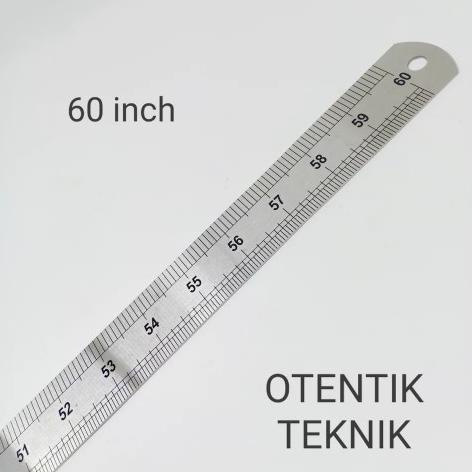 

Penggaris Besi 150 Cm - 1500 Mm - 1 Koma 5 Meter - Steel Ruler 60 Inch