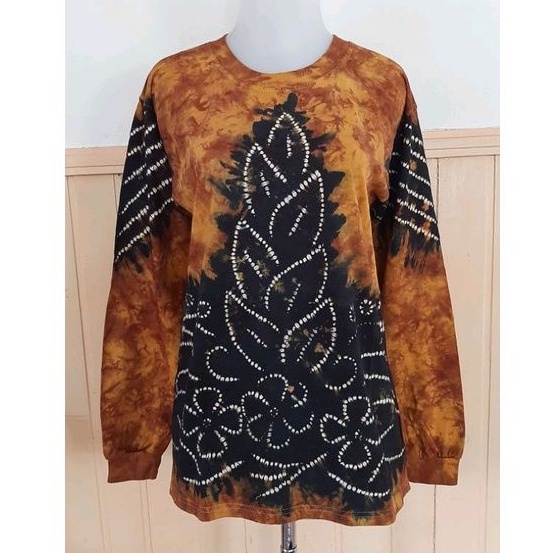 Kaos Hitam Hijau Putih Katun Motif Batik Sasirangan Jumputan Kaus Etnik Unik Uk S M L XL XXL XXXL Ju