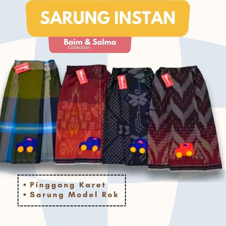 SARUNG INSTAN Anak, Remaja, Bayi  usia 1 - 14 tahun / Sarung Khitan Model Rok [TAS.29Ma23n]