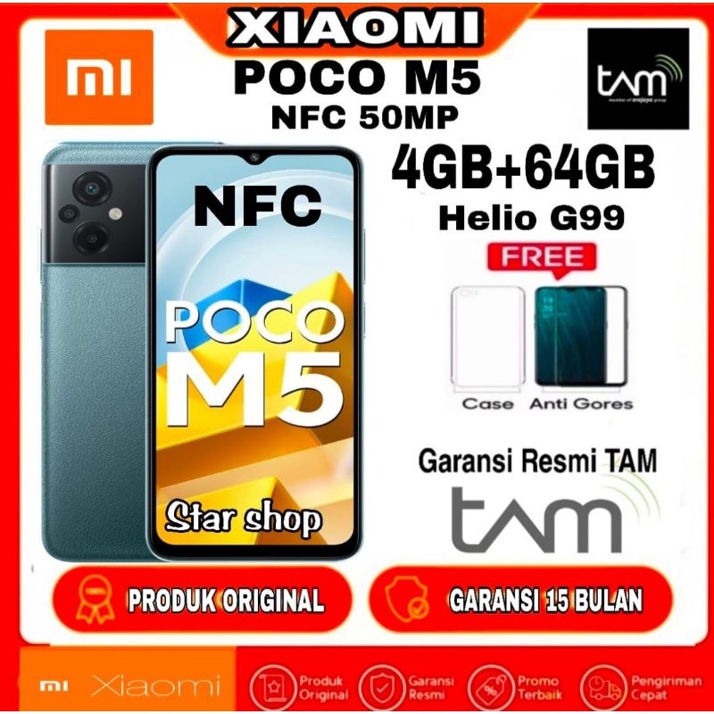 XIAOMI POCO M5 NFC 4/64 GB GARANSI RESMI - Poco M5
