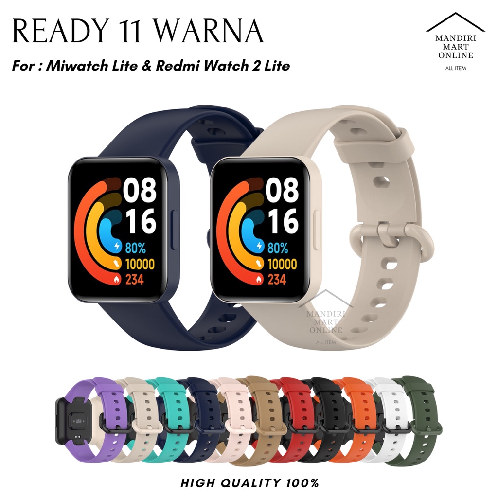 Strap Redmi Watch 2 Lite Tali Pengganti Xiaomi Mi Watch Lite 1 2 Bahan Silicone
