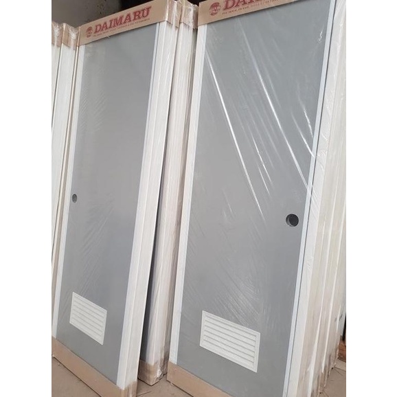 [Dijual] Pintu Pvc Abu Merek Daimaru Untuk Kamar Mandi / Wc Terlaris Lantuna_Brulee