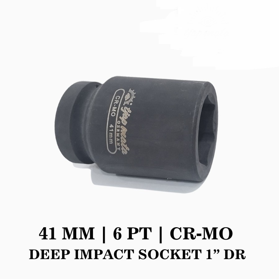MATA SOCK IMPACT TJAP MATA / EYE BRAND SOCKET DEEP IMPACT 1" DR 41 MM CR-V - DEEP SOCKET