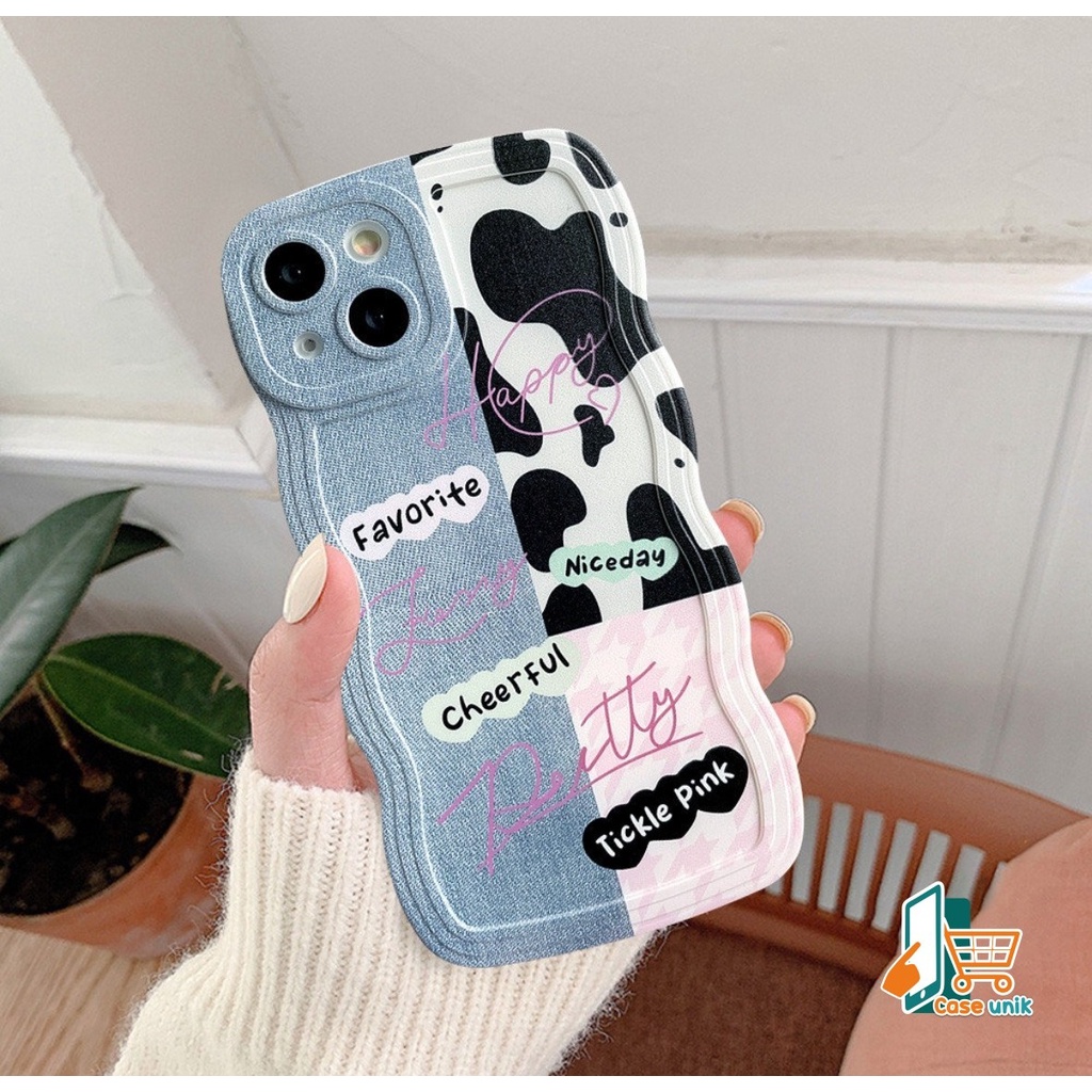 SS802 SOFTCASE PATCH DENIM LEOPARD FOR IPHONE 7 8 7+ 8+ X XS XR XS MAX 11 12 13 14 PRO MAX 14 MAX CS5434