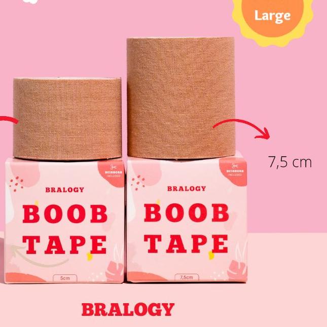 ۞ Bralogy - Bra Tape / Boob Tape / Body Tape 5m x 7.5cm - FREE GUNTING & NIPPLE COVER ❃
