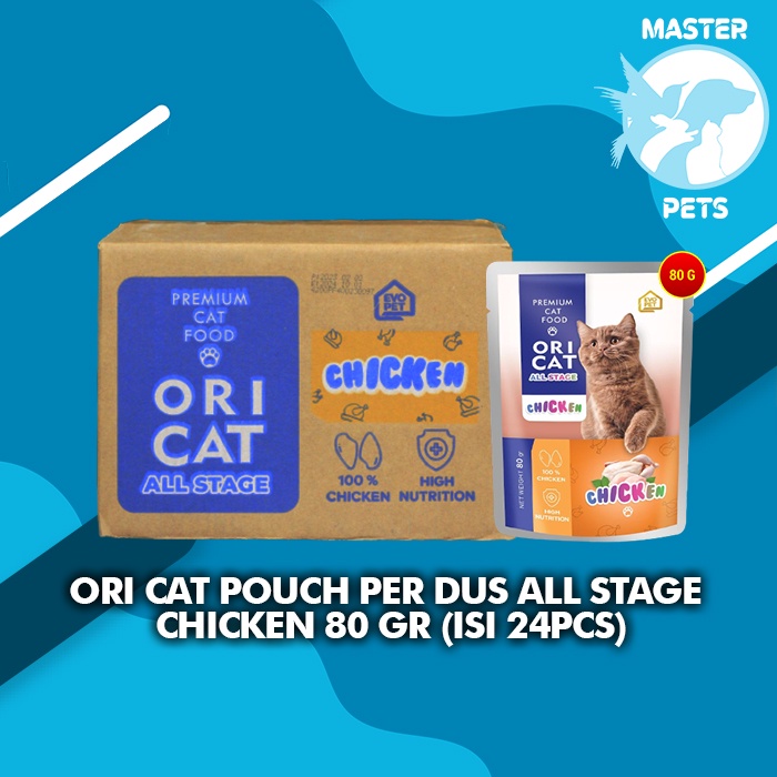 Makanan Basah Kucing Ori Cat Pouch All Stage WetFood Grosir Dus 24Pcs