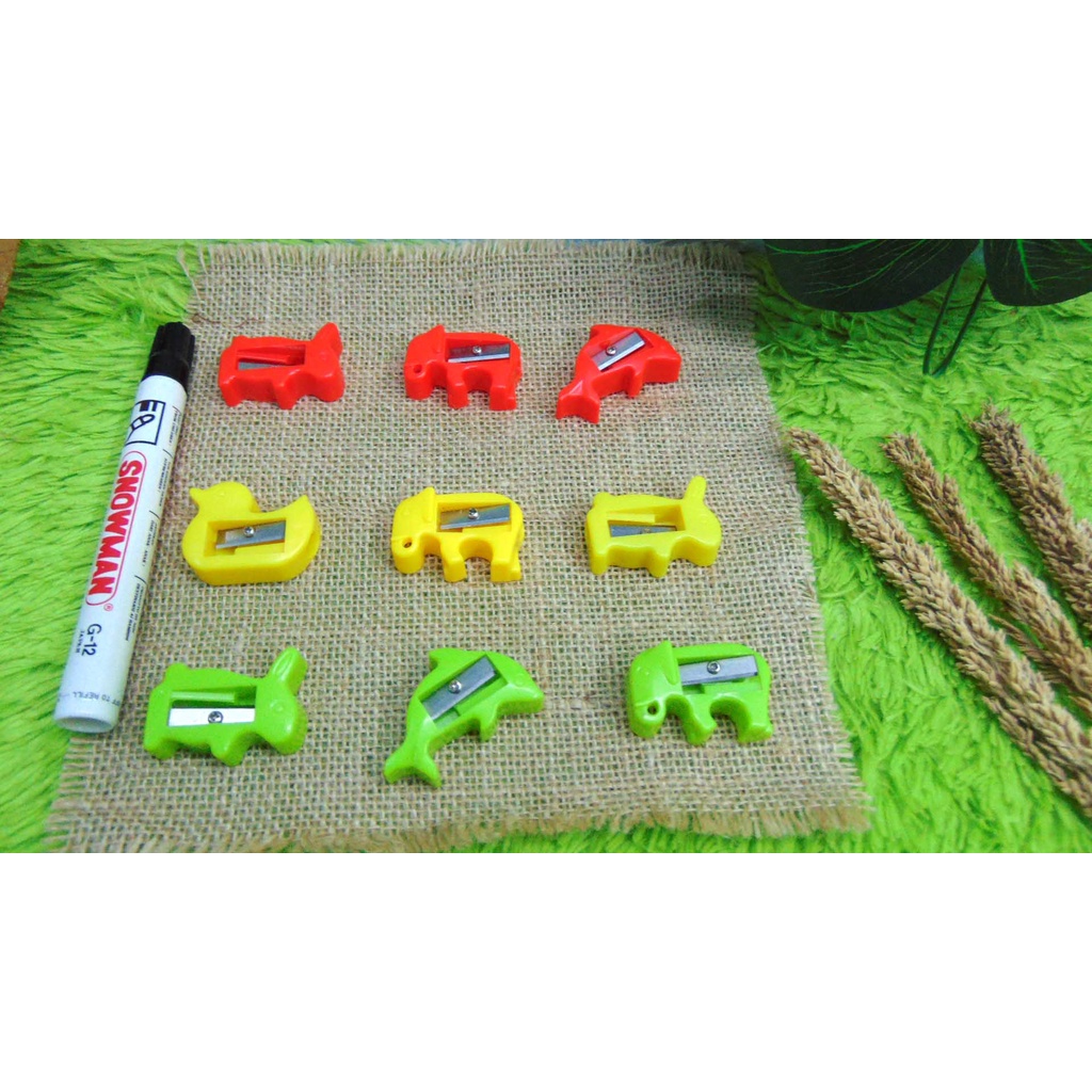 RAU-HEWAN SERUTAN PENSIL RAUTAN PENSIL KARAKTER HEWAN WARNA RANDOM ALAT TULIS ANAK SEKOLAH