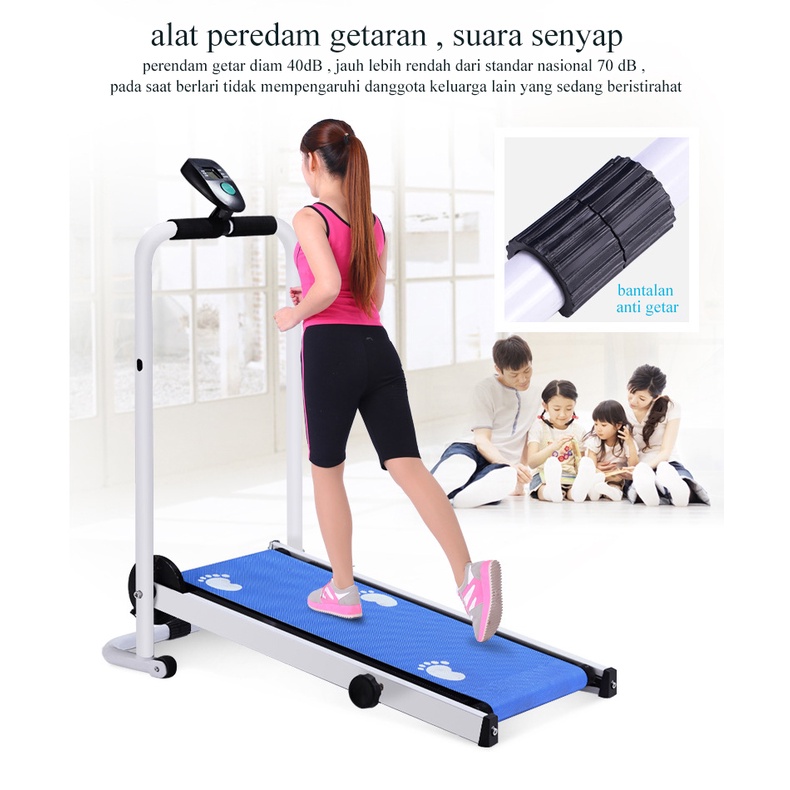 【Ready Saham + COD】 Treadmill mini Hemat/Treadmill Tanpa Suara Dalam Ruangan Multifungsi Treadmill/peralatan fitness/Treadmill Manual MultiFungsi Treadmill