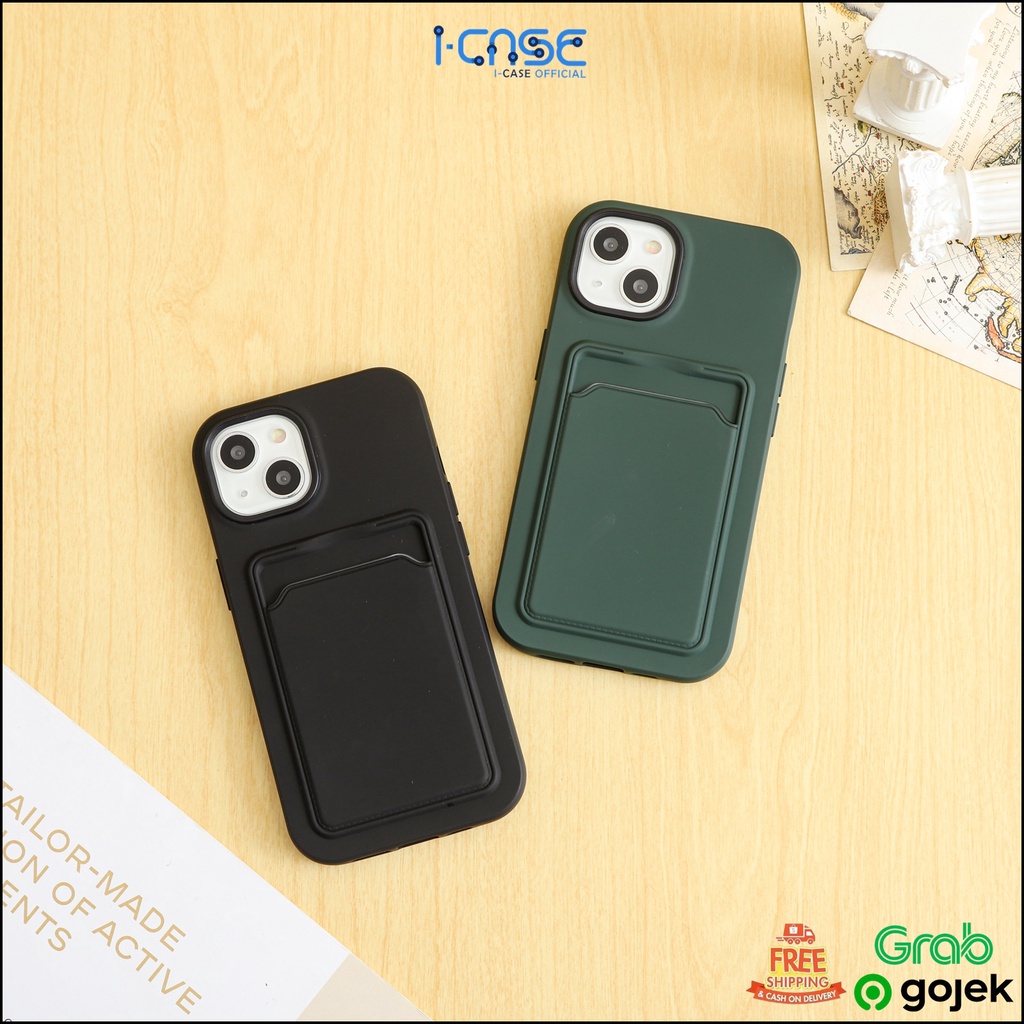 Silicone Pocket With Bumper Full Cover Case for iPhone 13 Pro Max / 14 Pro Max